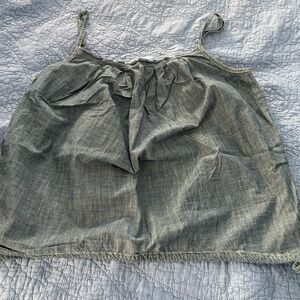 The Gap XL Light Blue Chambray Tank With Tie at Waist